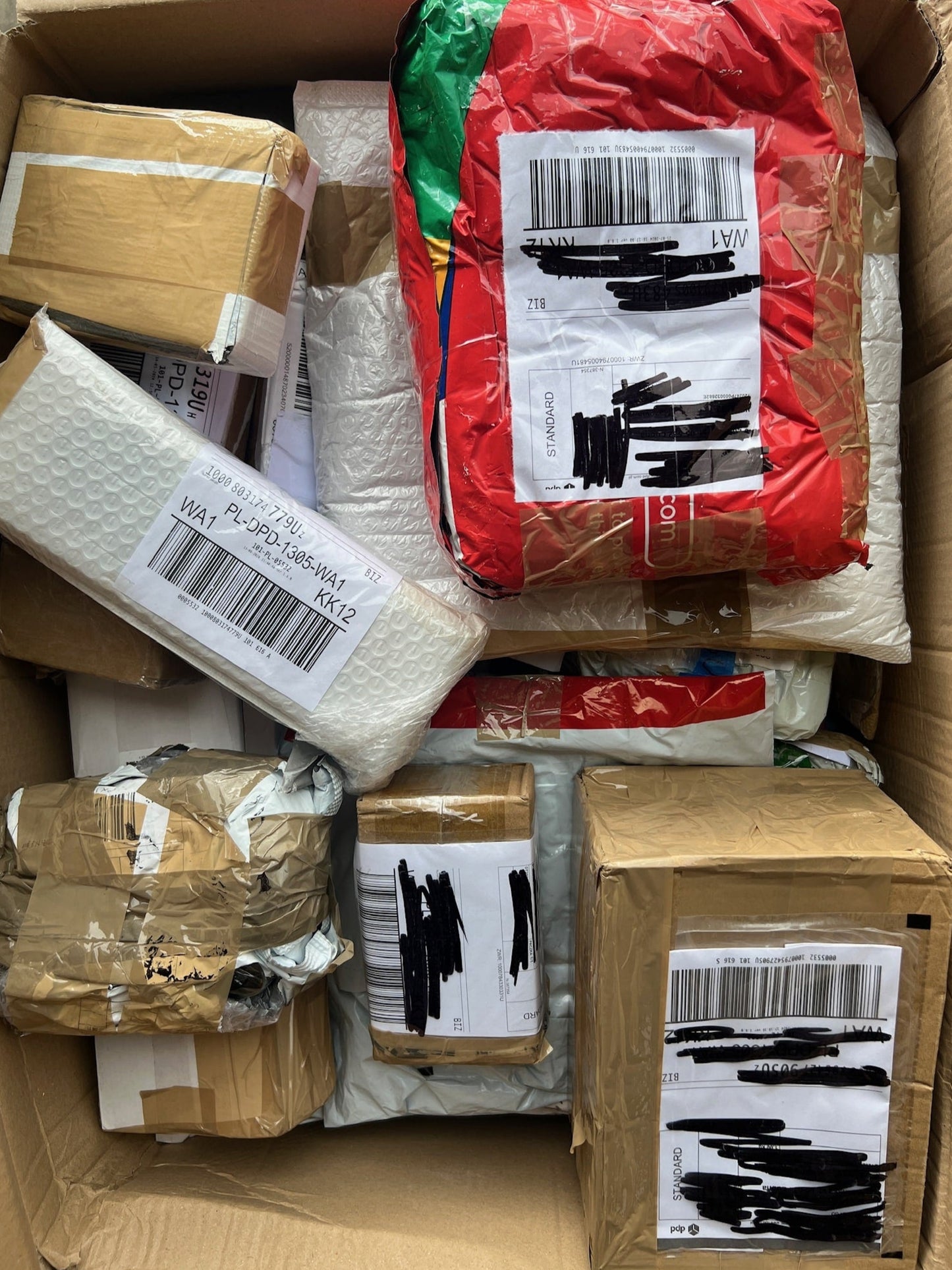 Unzustellbare DPD Pakete - Karton/Palettenweise - wählbar nach Gewicht - ab 7kg
