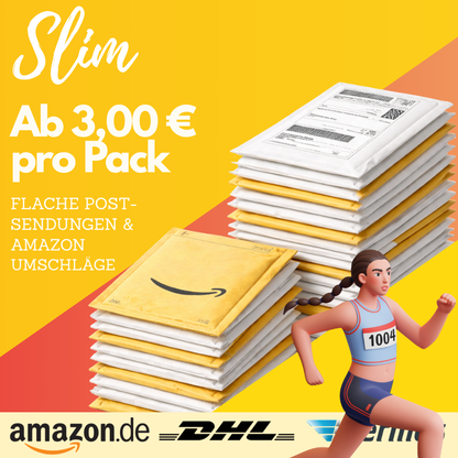 Secret Packs "Slim" – flache Postsendungen und Amazon Umschläge