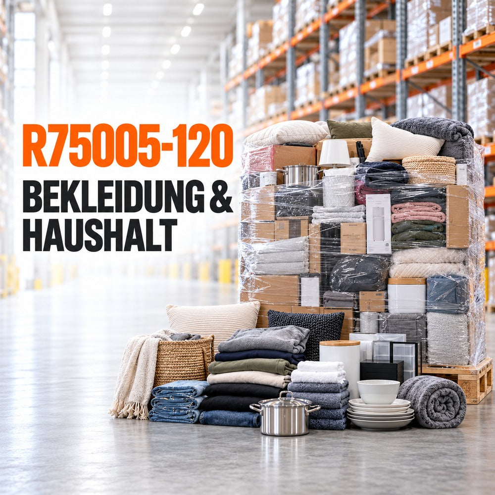 Neuwarenpalette R75005-120 – Bekleidung & Haushalt